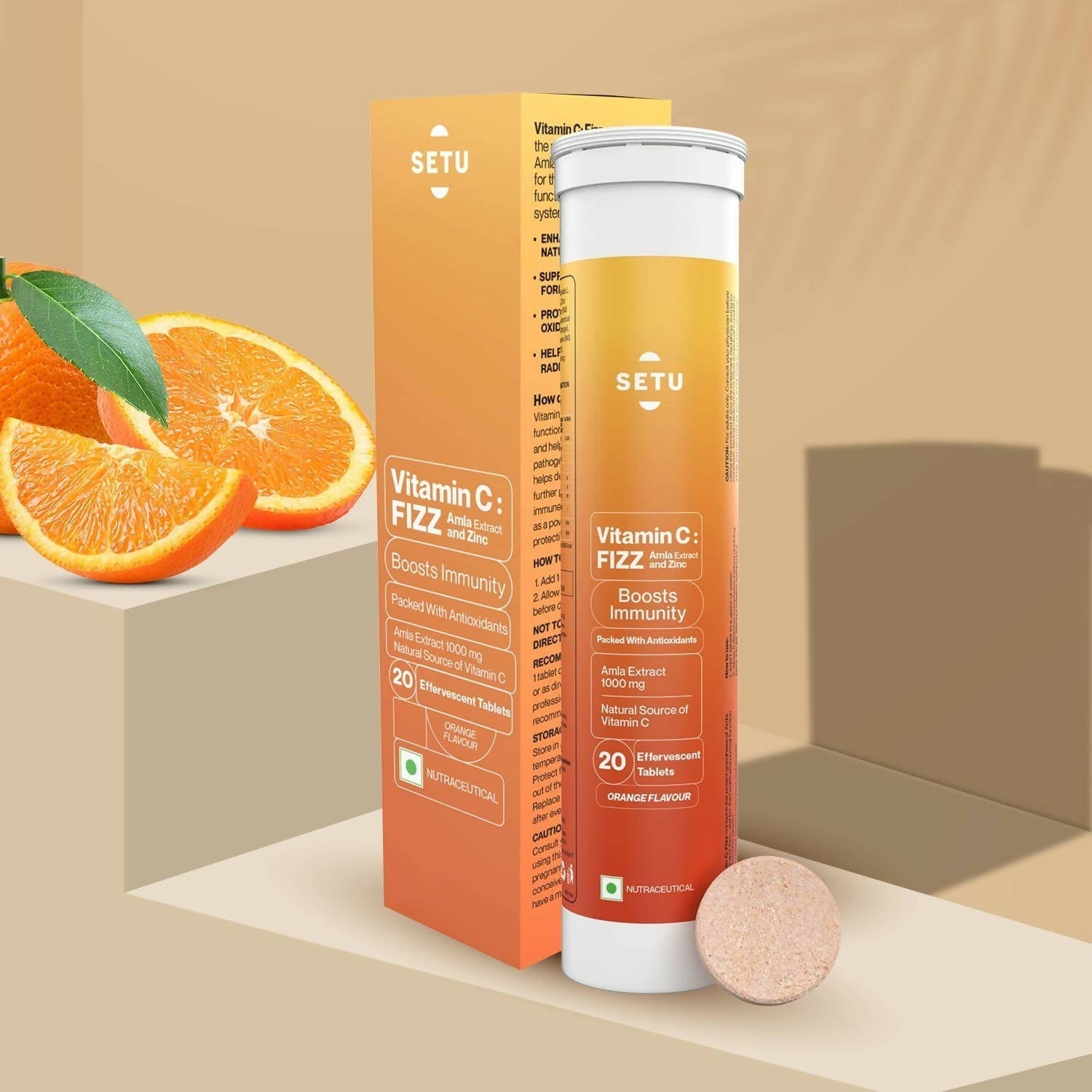 Setu Vitamin C: Fizz - 20 Effervescent Tablets 