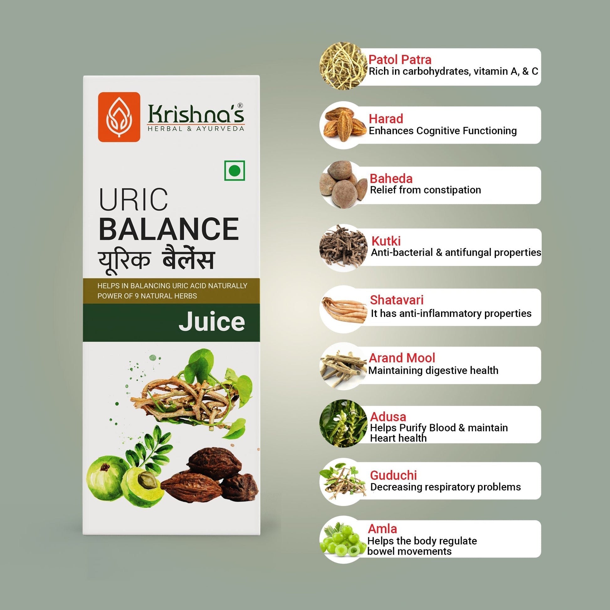 Krishna'S Herbal & Ayurveda Uric Balance Juice 