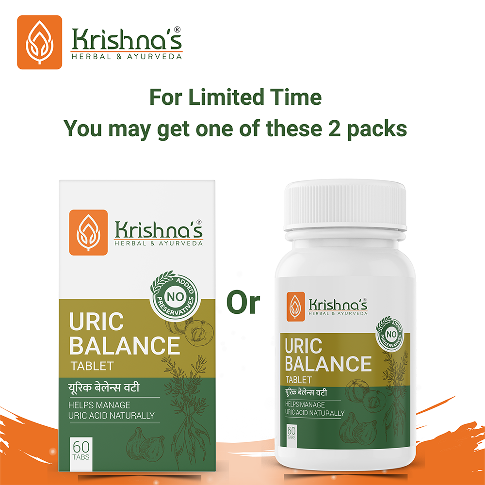 Krishna'S Herbal & Ayurveda Uric Balance Tablets 