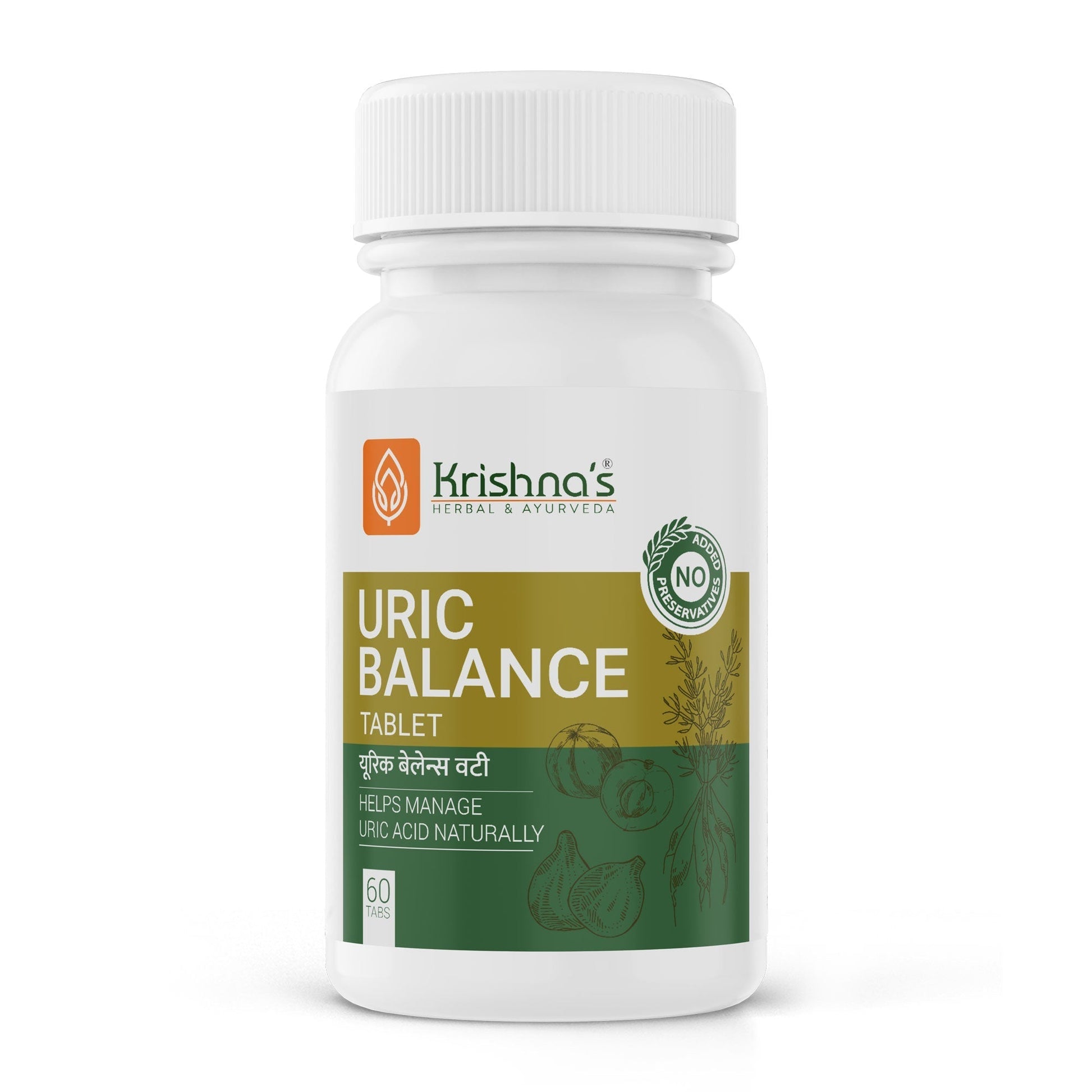 Krishna'S Herbal & Ayurveda Uric Balance Tablets 