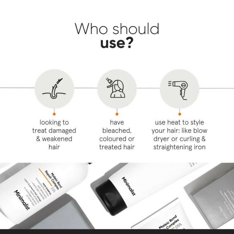 Minimalist Maleic Bond Repair Complex 3.5 % Hair Shampoo 