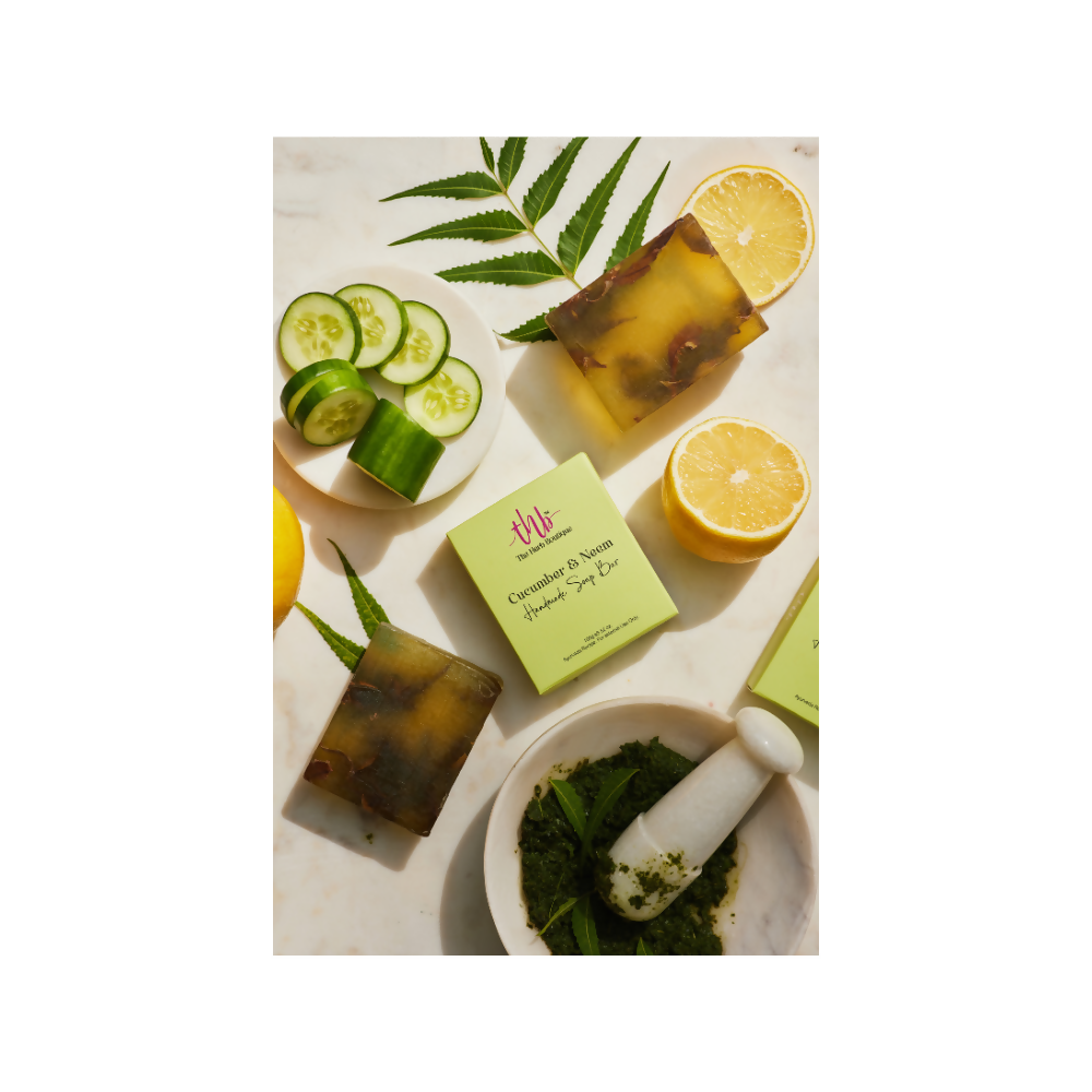 The Herb Boutique Cucumber And Neem Glycerine Soap Bar - Grab2buy