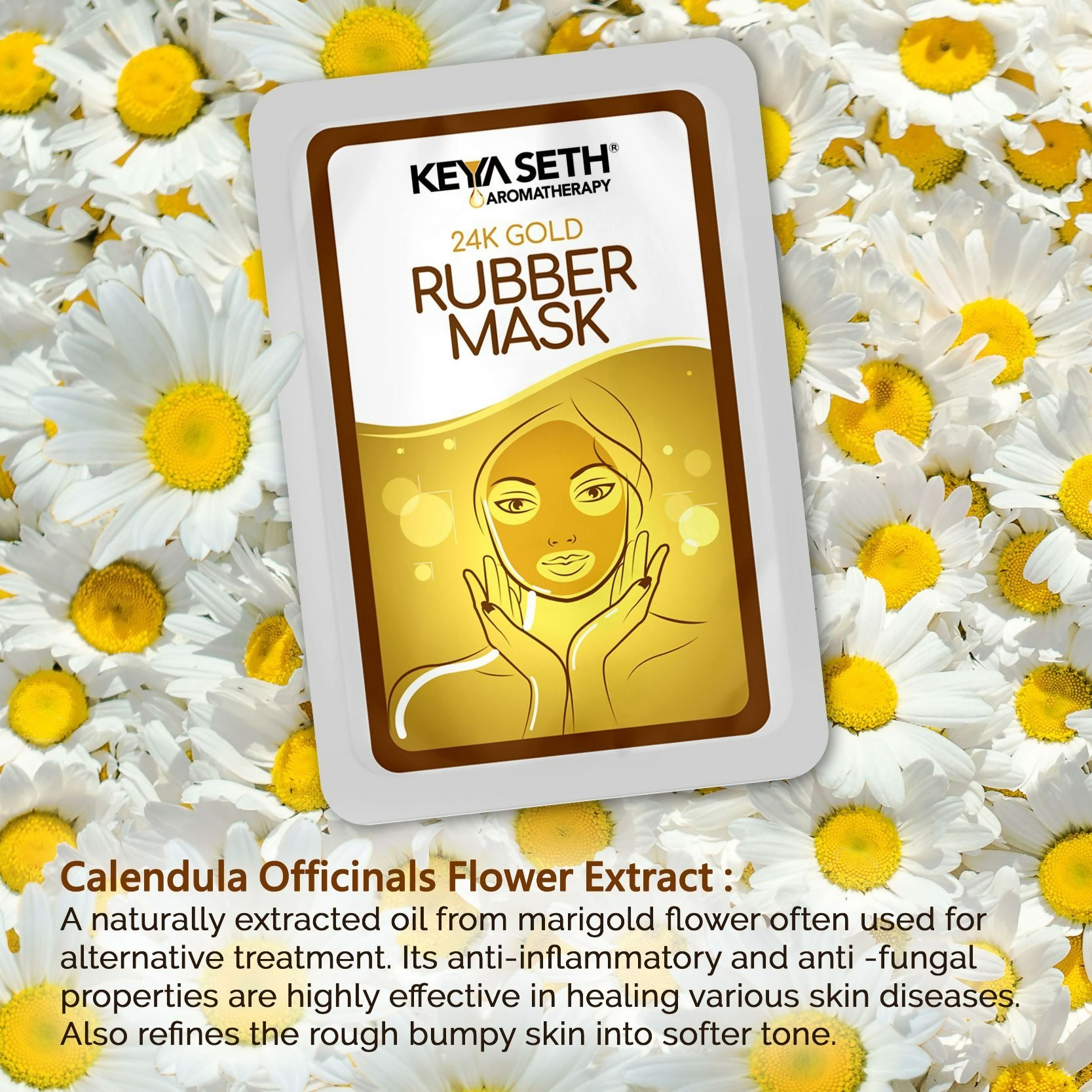 Keya Seth Aromatherapy 24k Gold Rubber Facial Mask 
