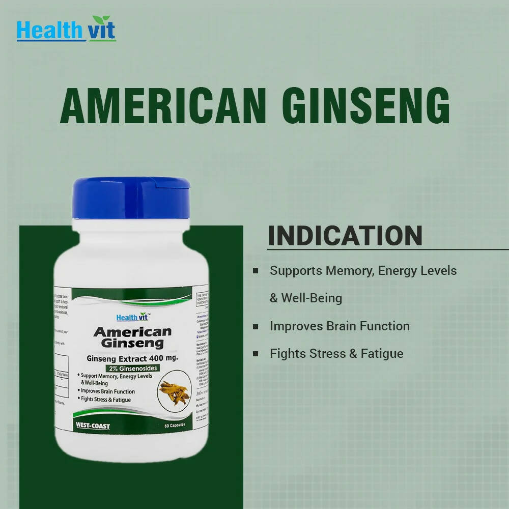Healthvit American Ginseng Capsules - Grab2buy