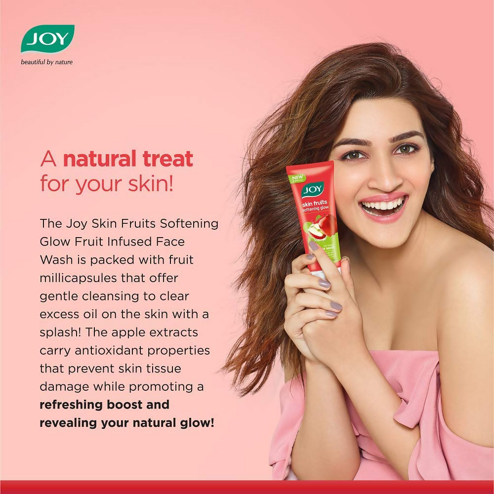 Joy Apple Face Wash For Skin Softening Dead Skin Removal & Exfoliation 