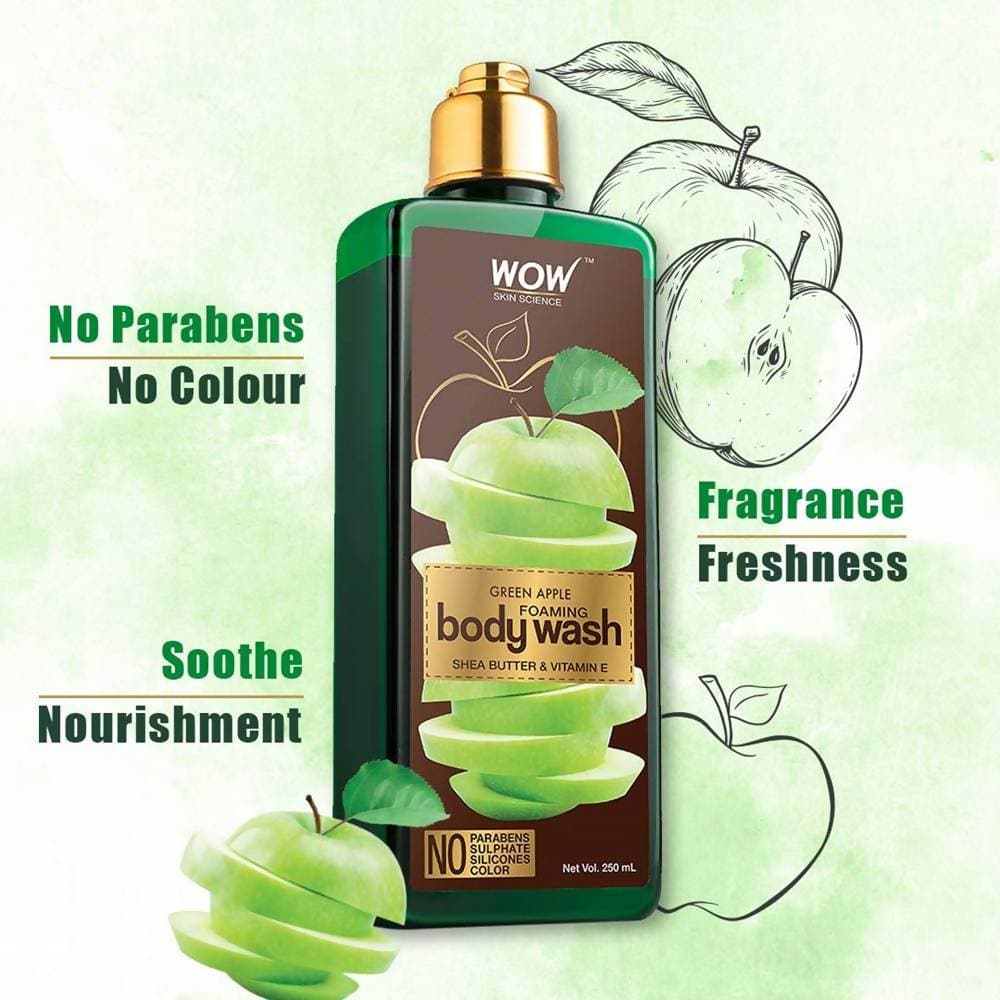 Wow Skin Science Green Apple Foaming Body Wash  Grab2Buy Wow Skin Science Grab2Buy