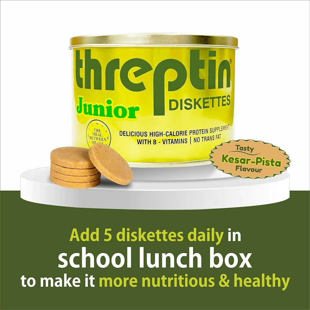 Threptin Junior Diskettes - Kesar Pista  Grab2Buy Threptin Grab2Buy