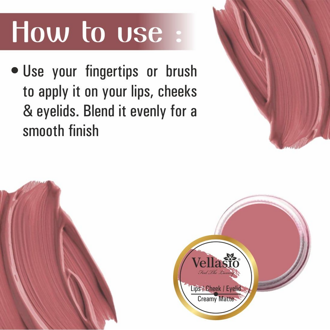 Vellasio Vegan Lip and cheek tint - Total brown  Grab2Buy Vellasio Grab2Buy