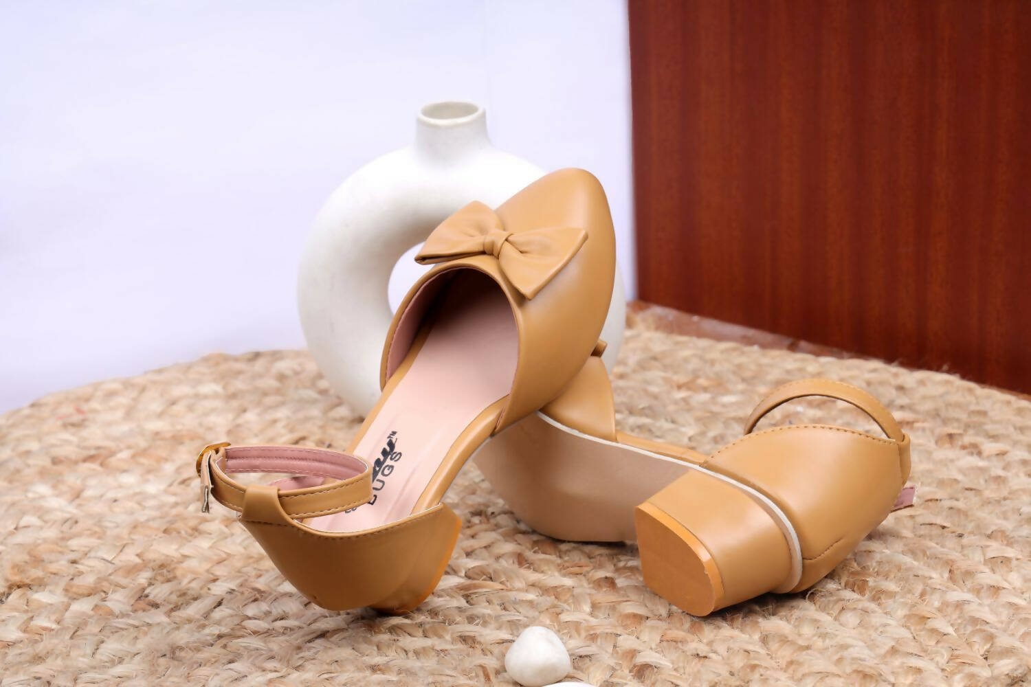 Tiny Bugs Girls Bow Embellished Ballerinas - Tan  Grab2Buy Tiny Bugs Grab2Buy