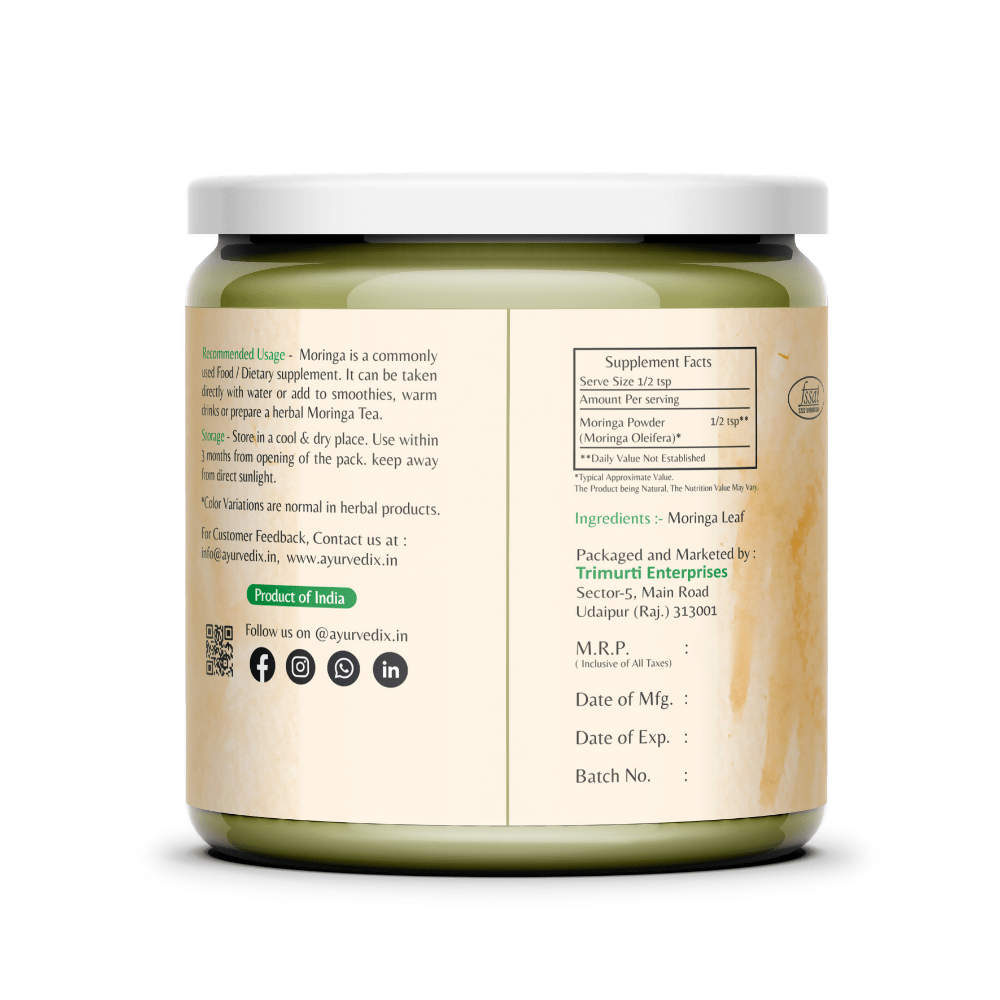 Ayurvedix Organic Moringa Leaf Powder 