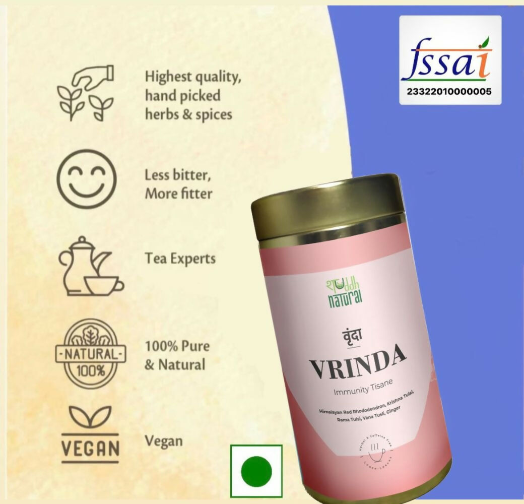 Shuddh Natural Cold Cough Relief Tea Vrinda Floral Tisane 