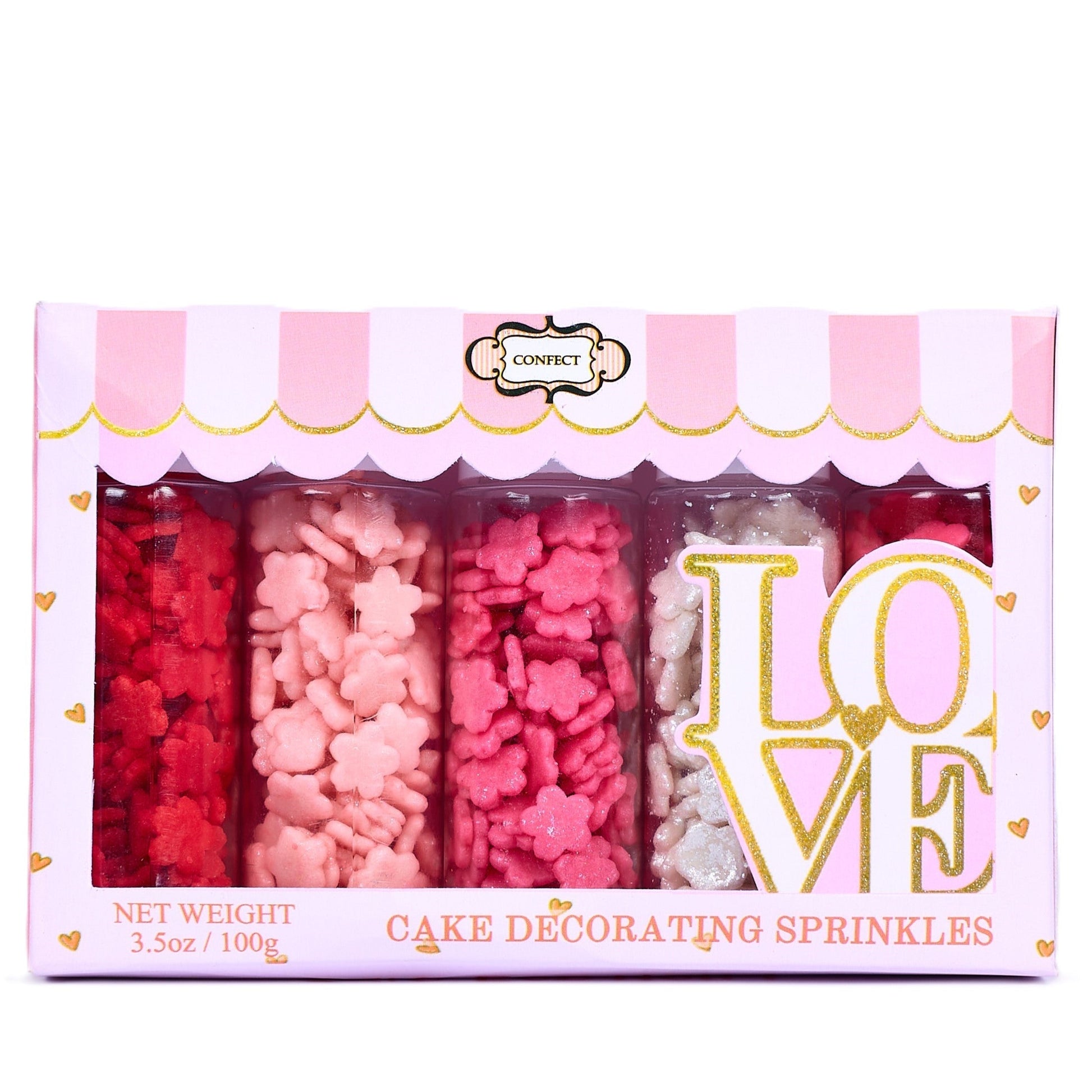 Confect Valentine Sprinkles | 06 Edible Decoration for Baking & Dessert  Grab2Buy Confect Grab2Buy