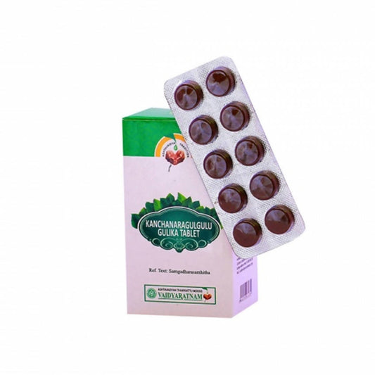 Vaidyaratnam Kanchanara Gulgulu Gulika Tablets 