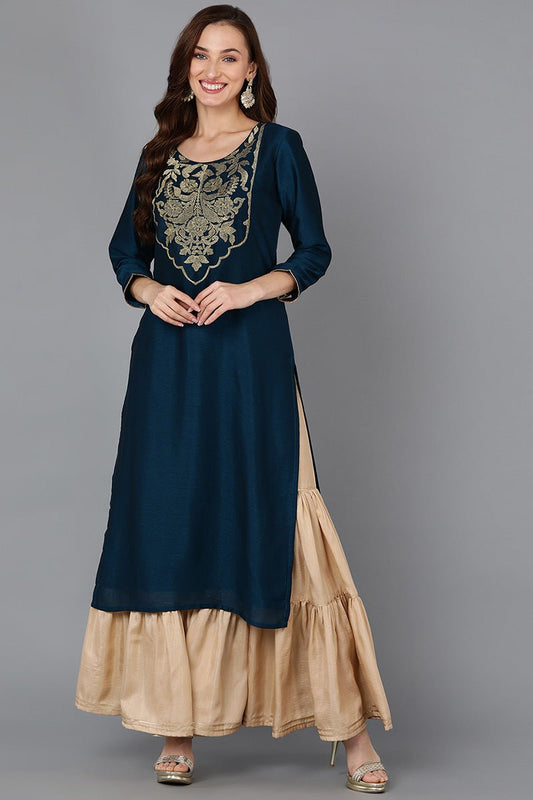 Ahika Floral Yoke Design Kurta