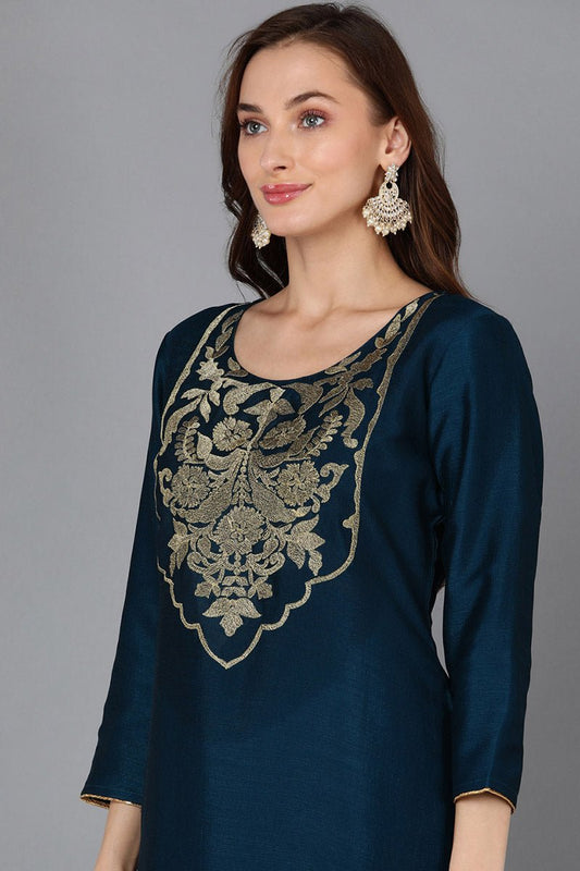 Ahika Floral Yoke Design Kurta