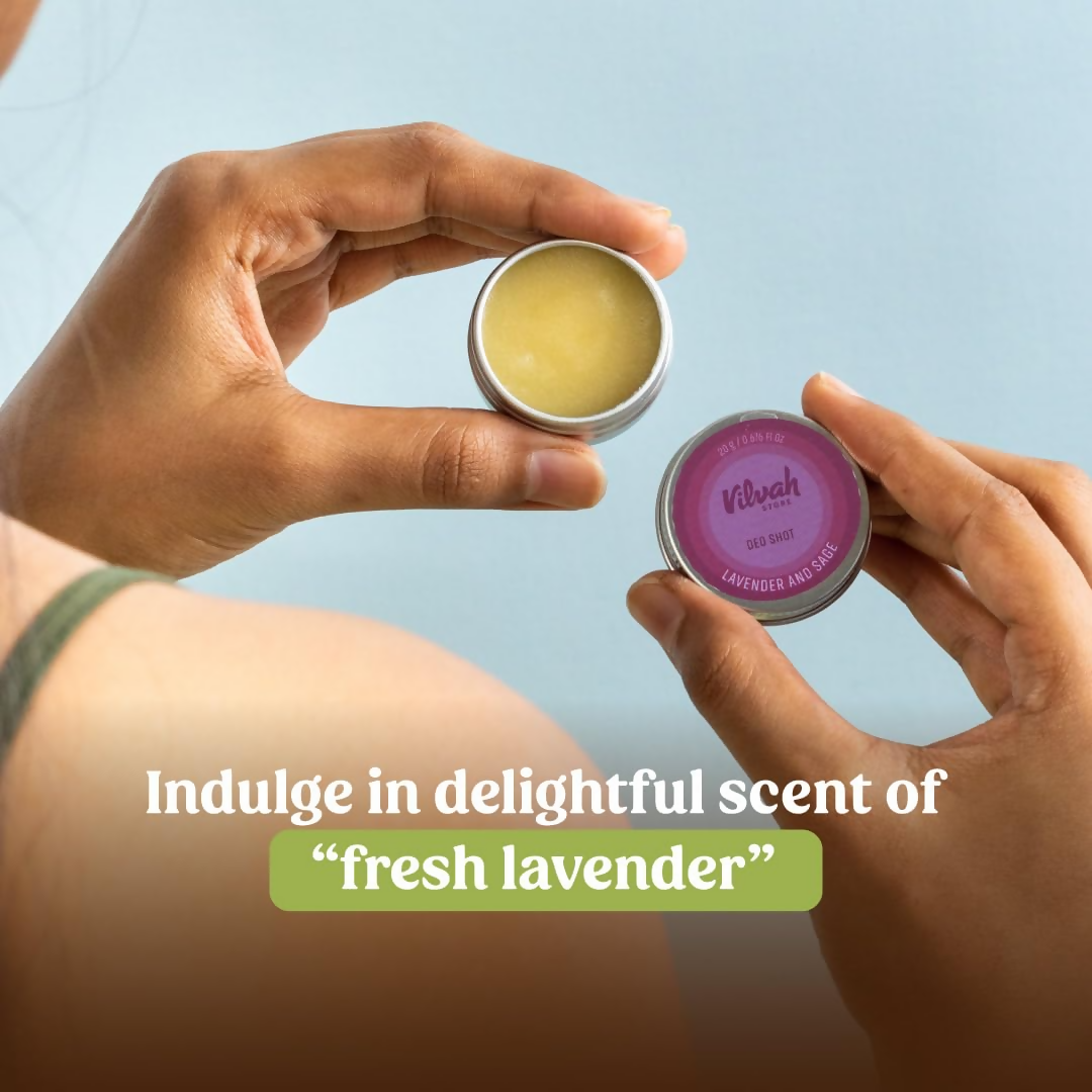 Vilvah Store Deo Shot Lavender And Sage For Men And Women 