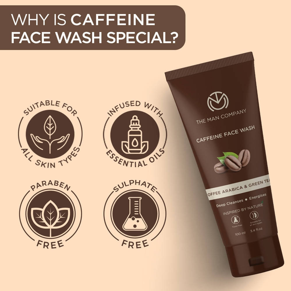 The Man Company Caffeine Face Wash  Grab2Buy The Man Company Grab2Buy