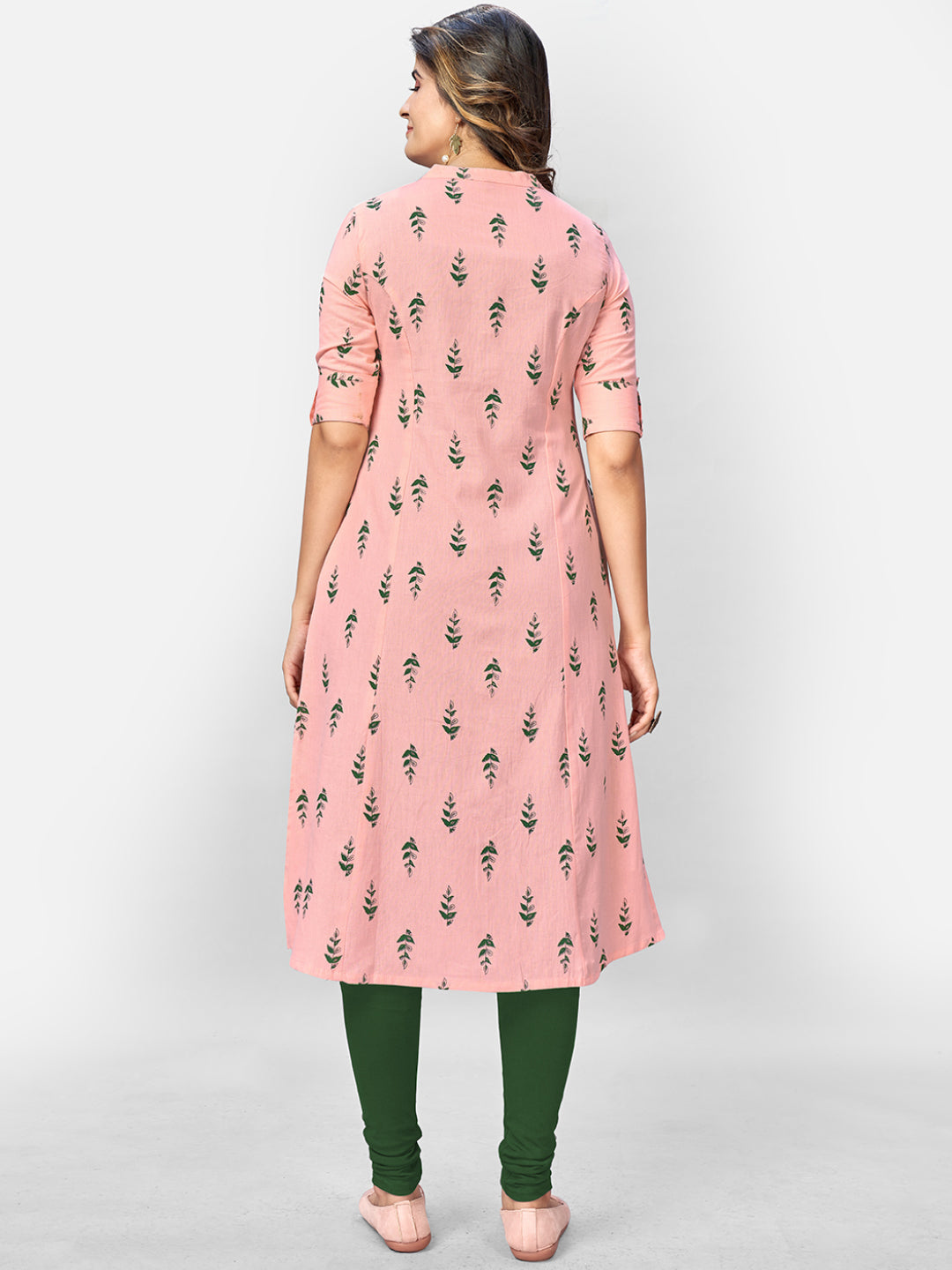 NOZ2TOZ Women Pink Cotton Kurta (1pc) 