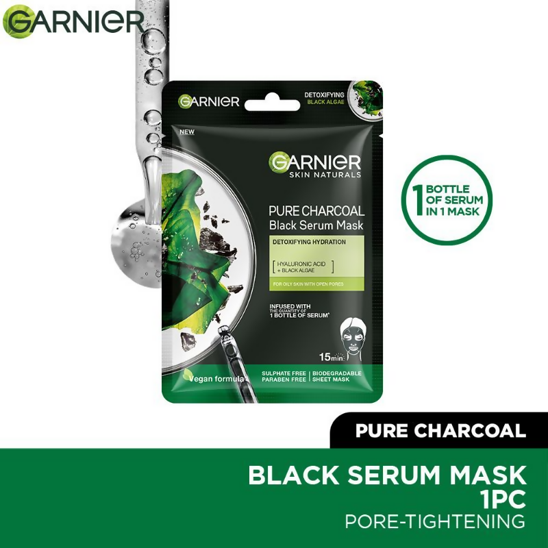 Garnier Skin Naturals Black Serum Mask Pure Charcoal 