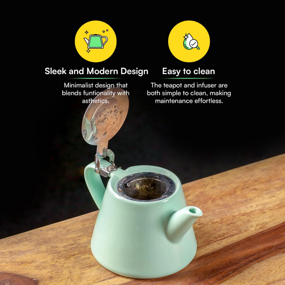 Udyan Tea Muse Teapot with Infuser - Jade Green  Grab2Buy Udyan Tea Grab2Buy