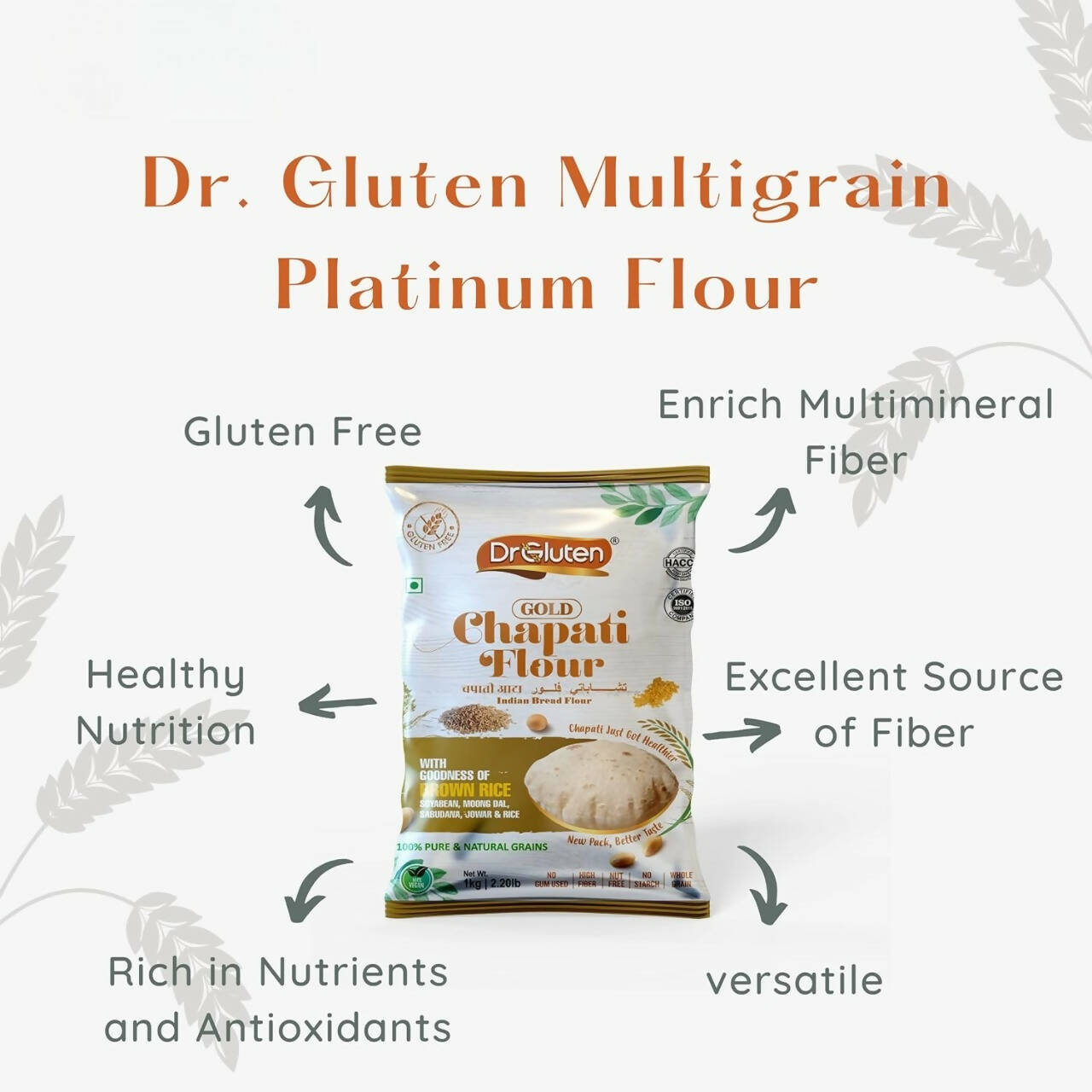 Dr. Gluten Multigrain Gold Chapati Flour Atta 