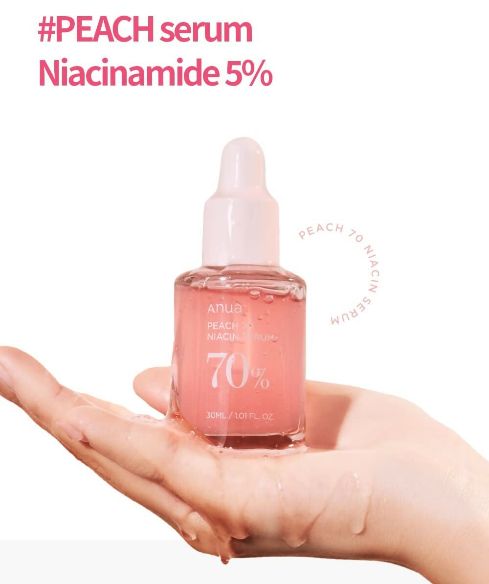 Anua Peach 70% Niacinamide Serum Brightening Hydrating Face Serum, Reducing Melanine Daily Clean Beauty - Korean Skincare  Grab2Buy Anua Grab2Buy