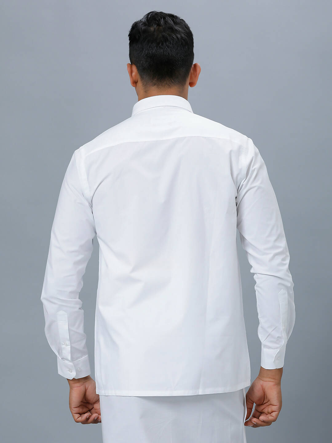 Ramraj Cotton Mens Full Sleeve Formal 100 % Cotton White Shirt 