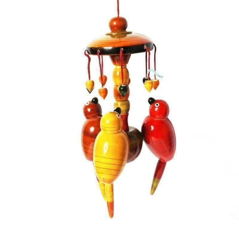Etikoppaka handmade Wooden Colorful Wall Hanging With Parrots - Grab2buy