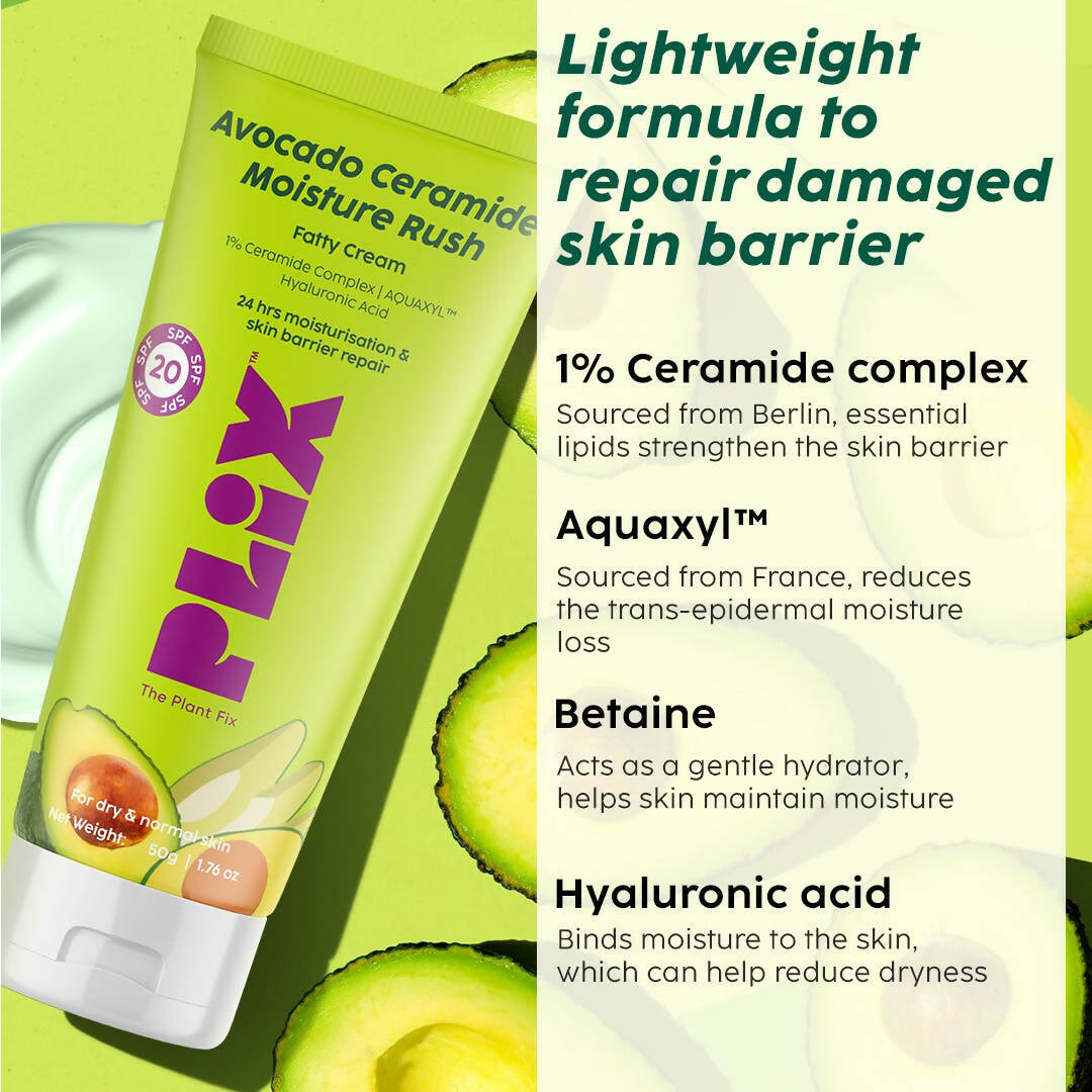 PLIX The Plant Fix Avocado Ceramide Moisture Rush Fatty Cream 