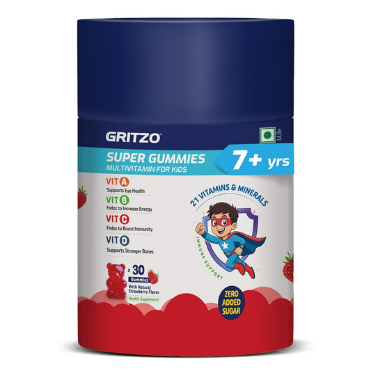 Gritzo Super Gummies Multivitamin (7+y Kids) (Strawberry Flavour)