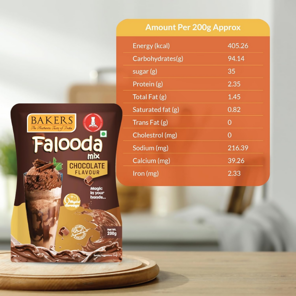 BAKERS Chocolate, Rose And Strawberry Flavour Falooda Mix Powder