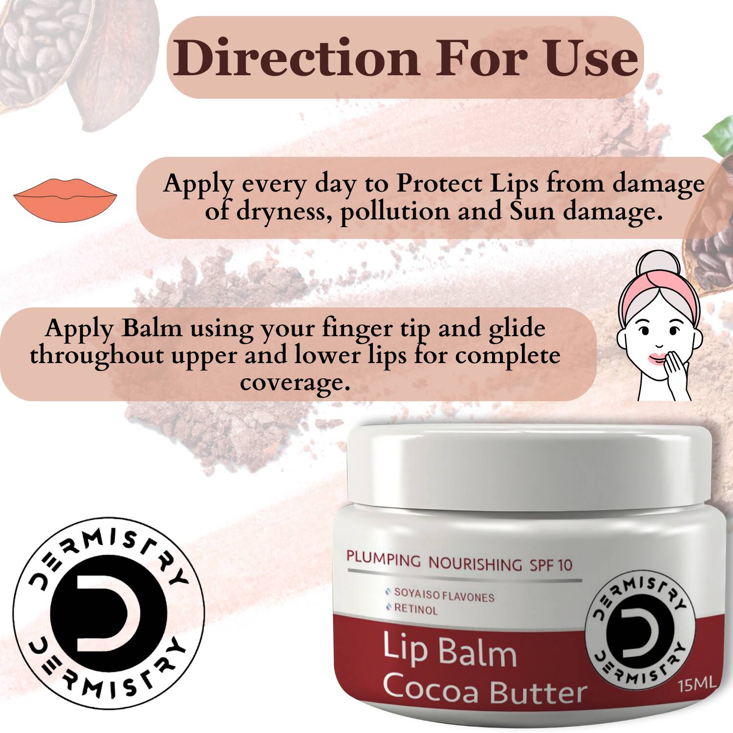 Dermistry Nourishing Cocoa Butter Lip Balm & Coffee Lip Scrub 