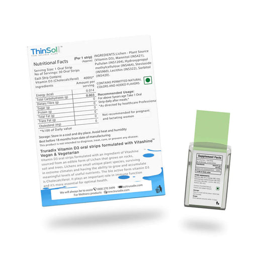 Truradix Vegan Vitamin D3 Oral Strips 