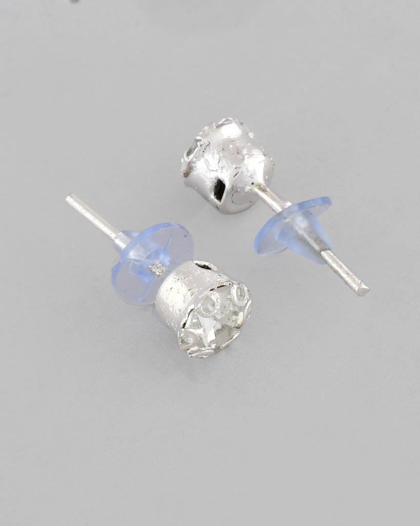 VOJ Silver Plated Beads Choker Neckless With Earring Set - Grab2buy