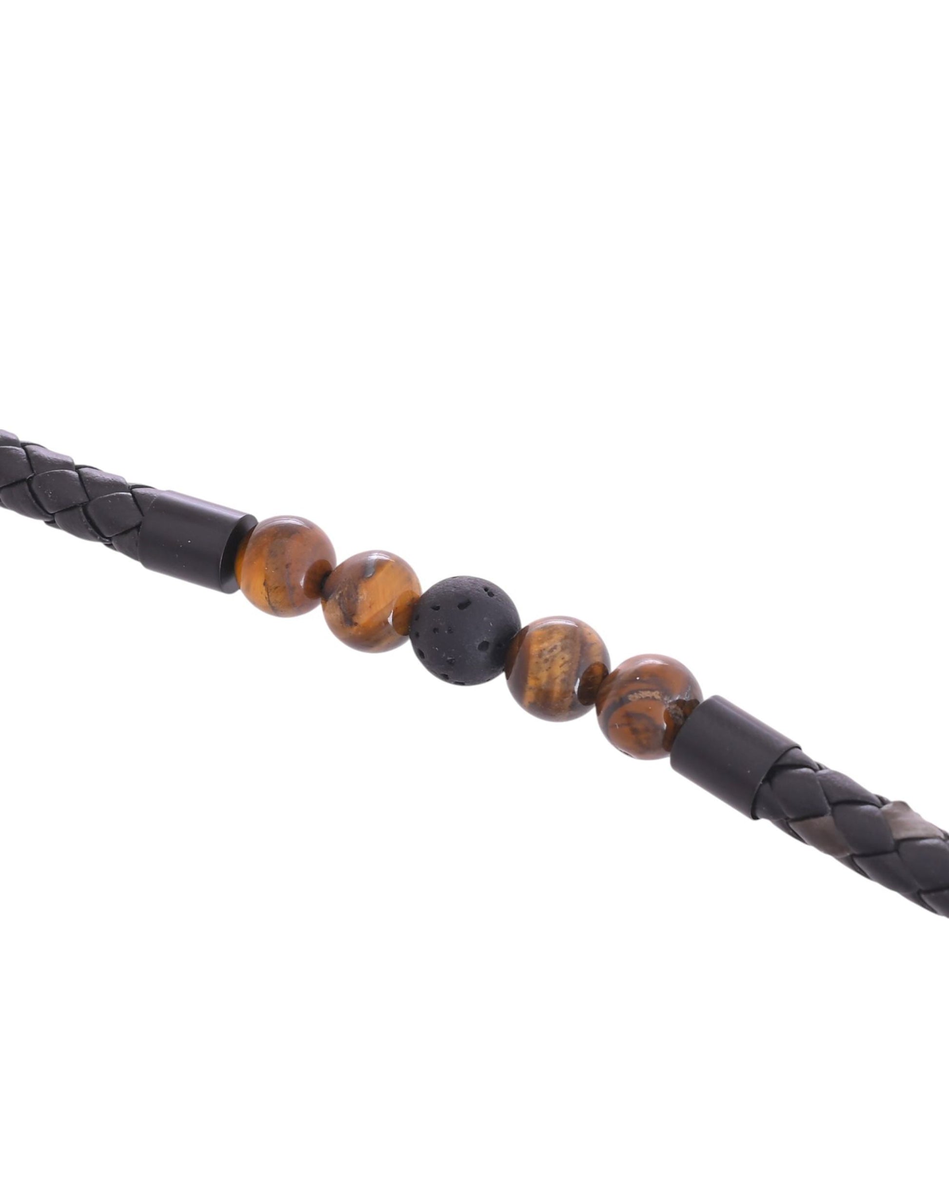 VOJ Men Leather Cuff Bracelet VOJ (Valley Of Jewellery)