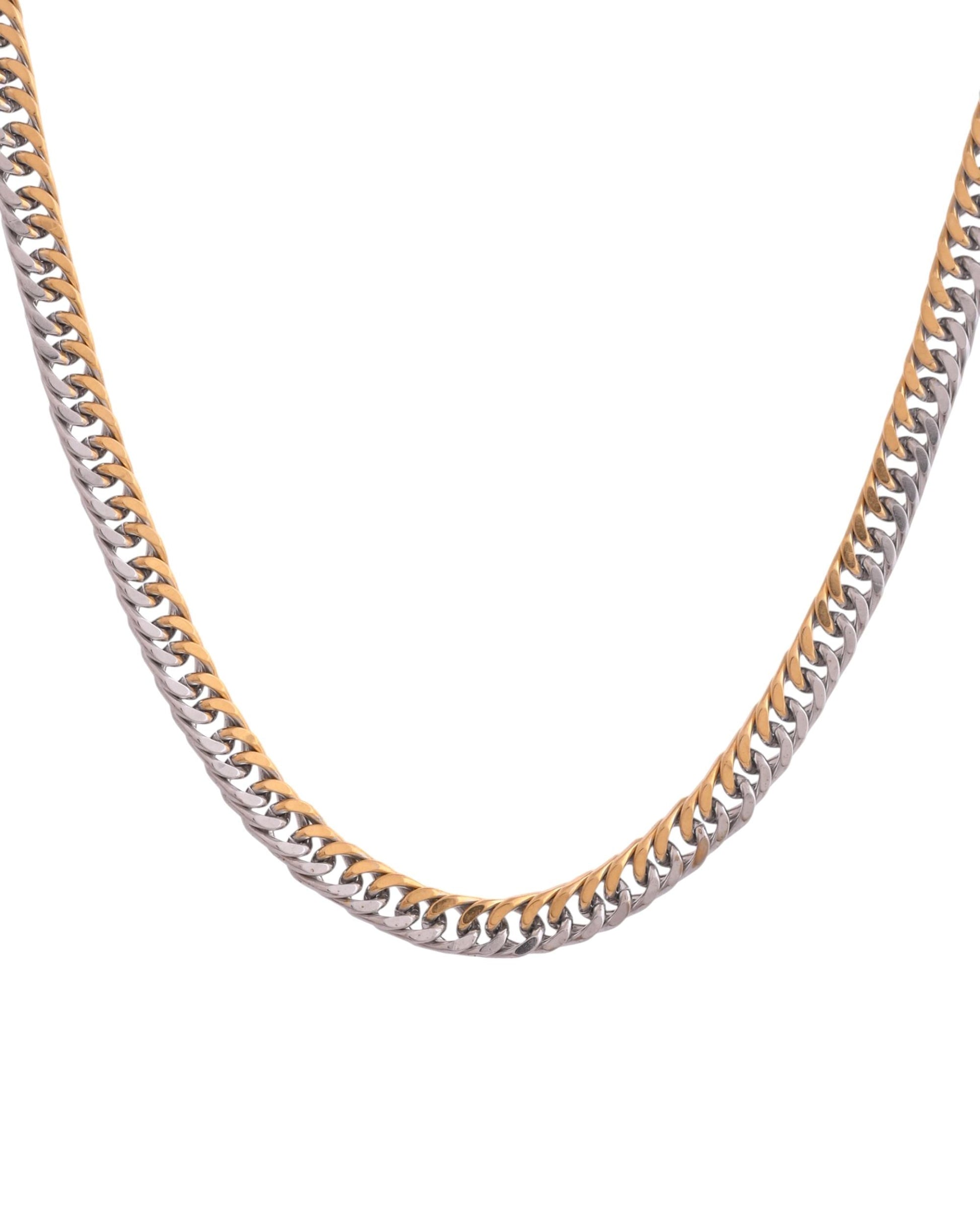 VOJ Men Dual-Plated Stainless Steel Fashionable Chain 