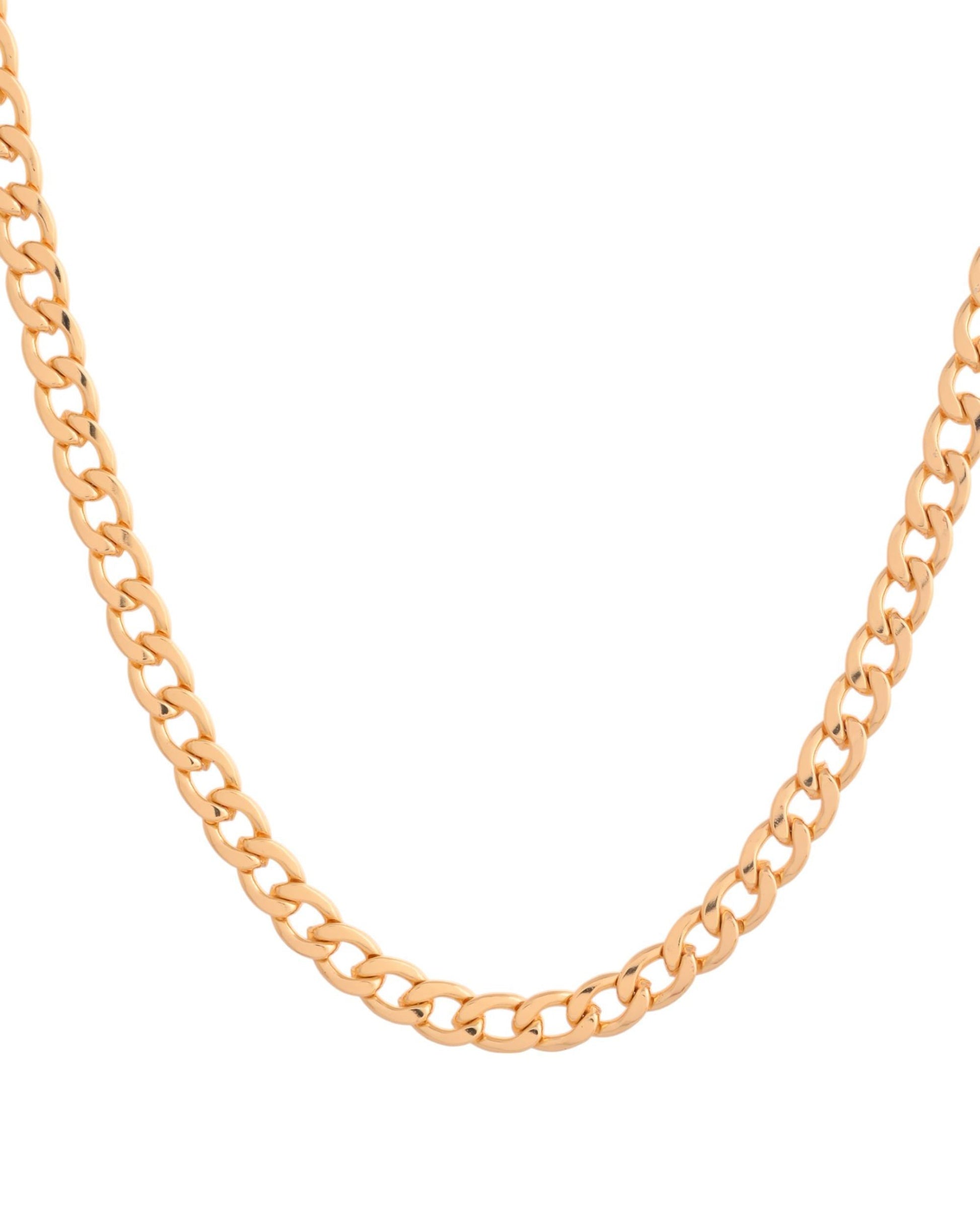 VOJ Gold Polished Stainless Steel Classic Linked Chain For Men 