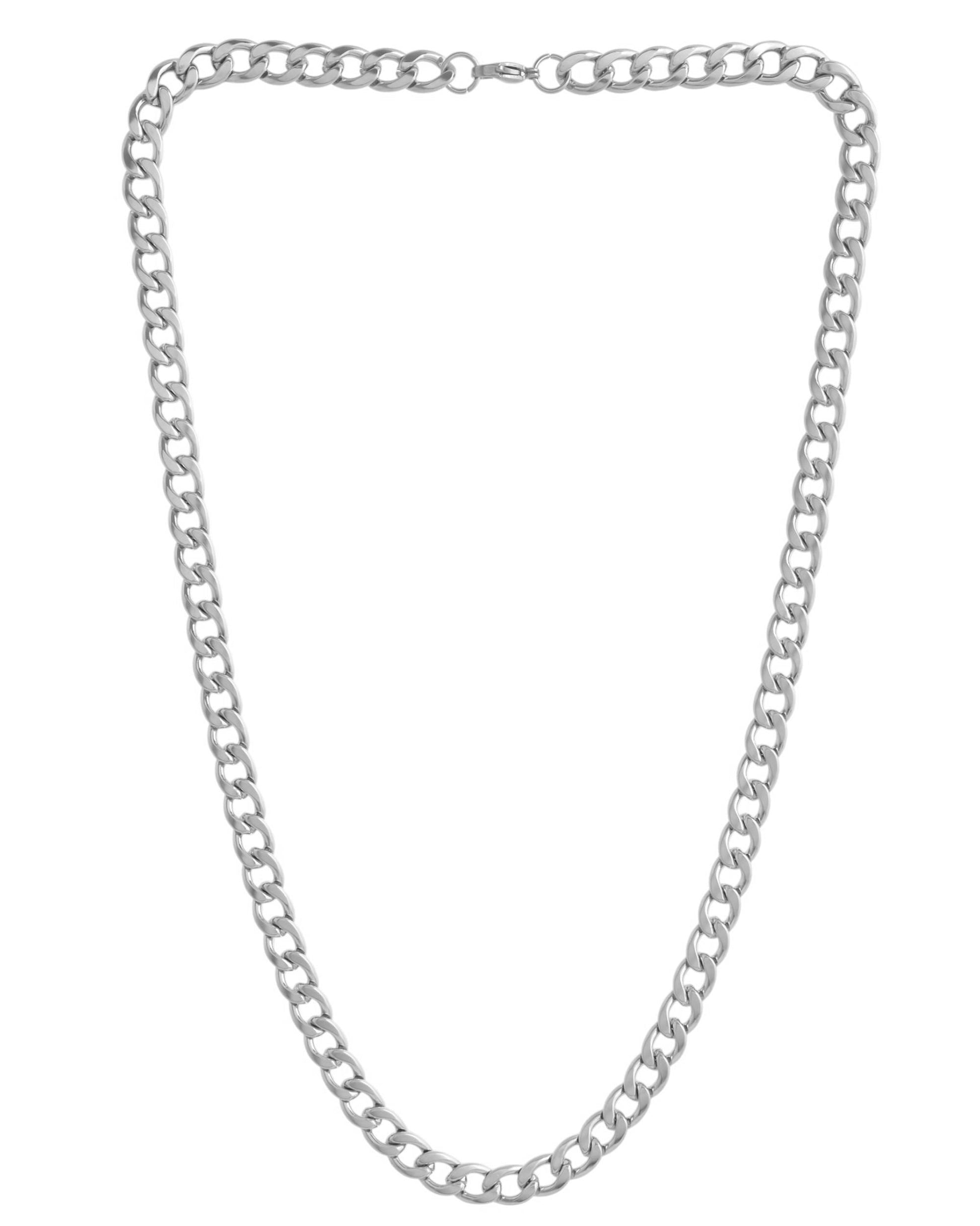 VOJ Silver Plated Stainless Steel Classic Linked Chain For Men 
