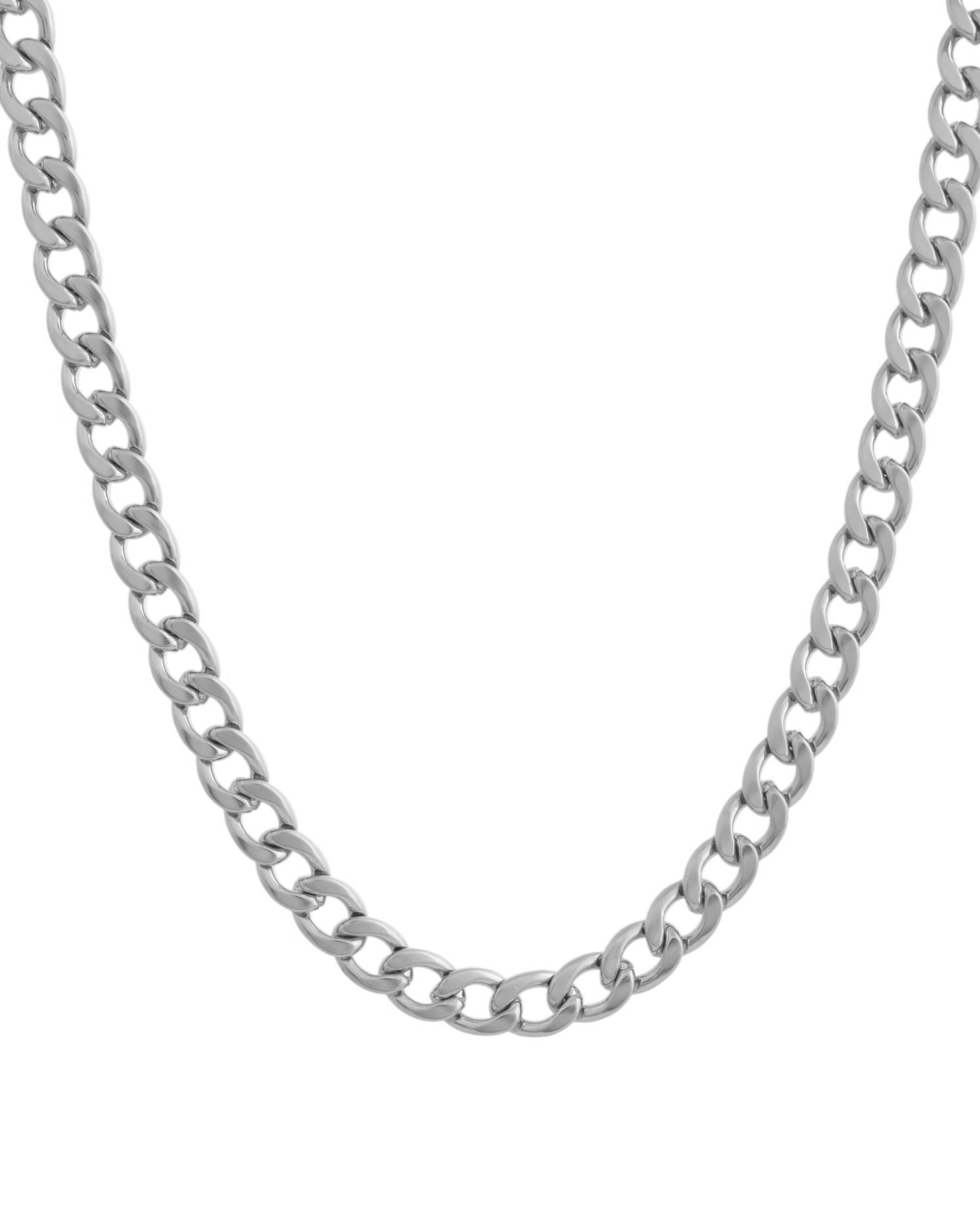 VOJ Silver Plated Stainless Steel Classic Linked Chain For Men 