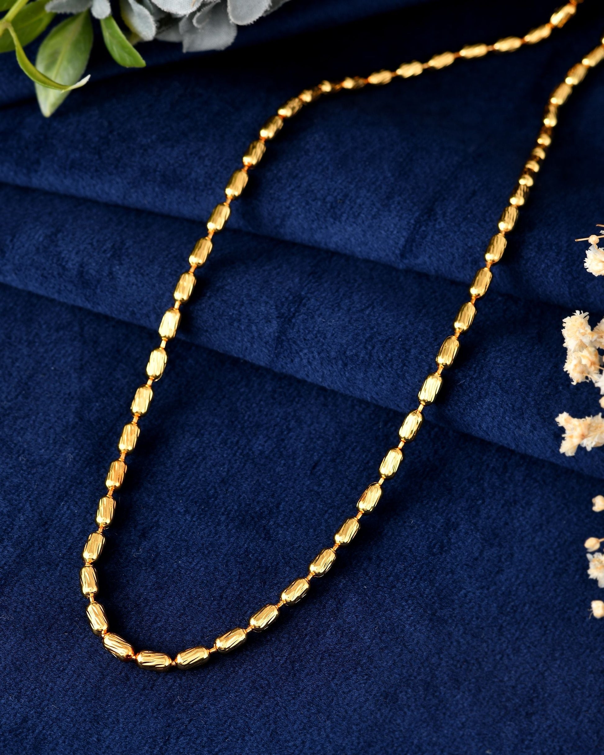 VOJ Gold Polished Designer Stainless Steel Chain For Men 