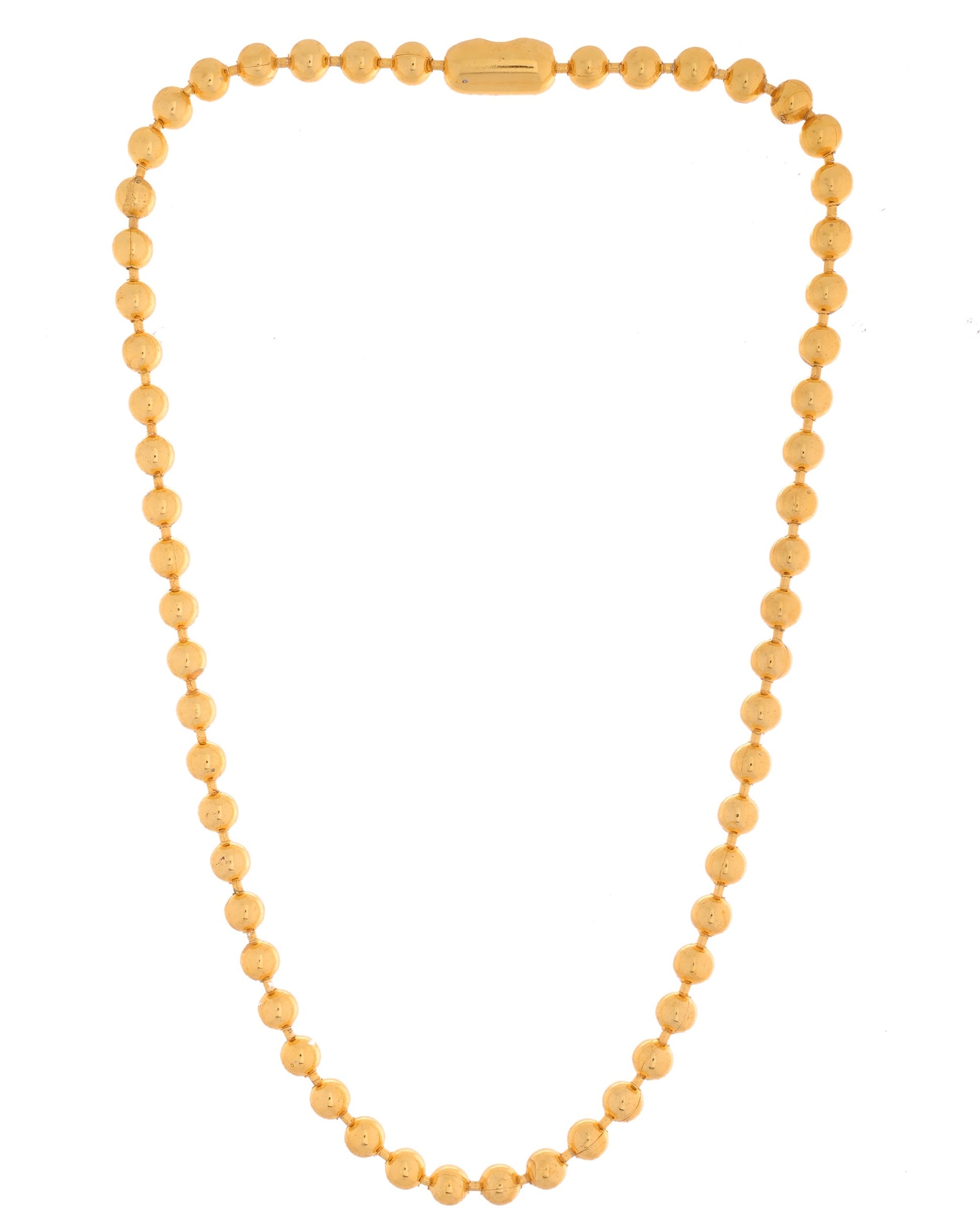 VOJ Gold Polished Ball Shaped Elegant Chain For Men 