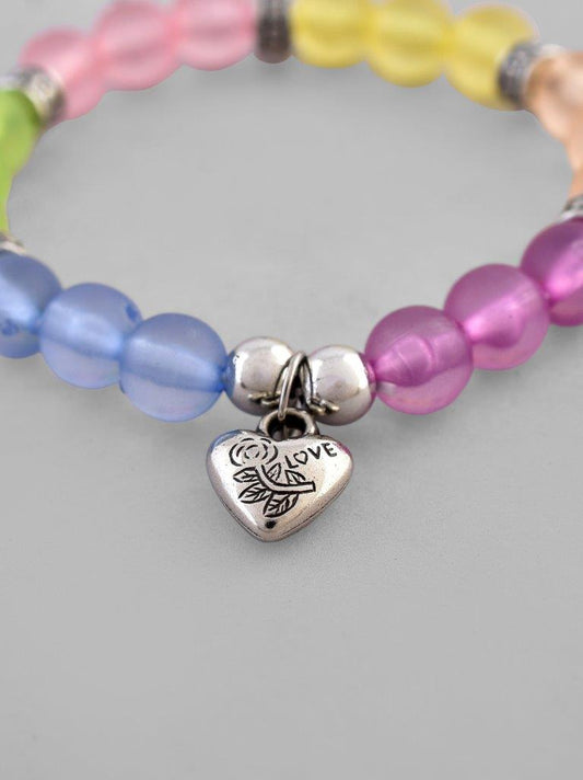 VOJ Multi Colour Beaded Elasticated Bracelet | Grab2Buy