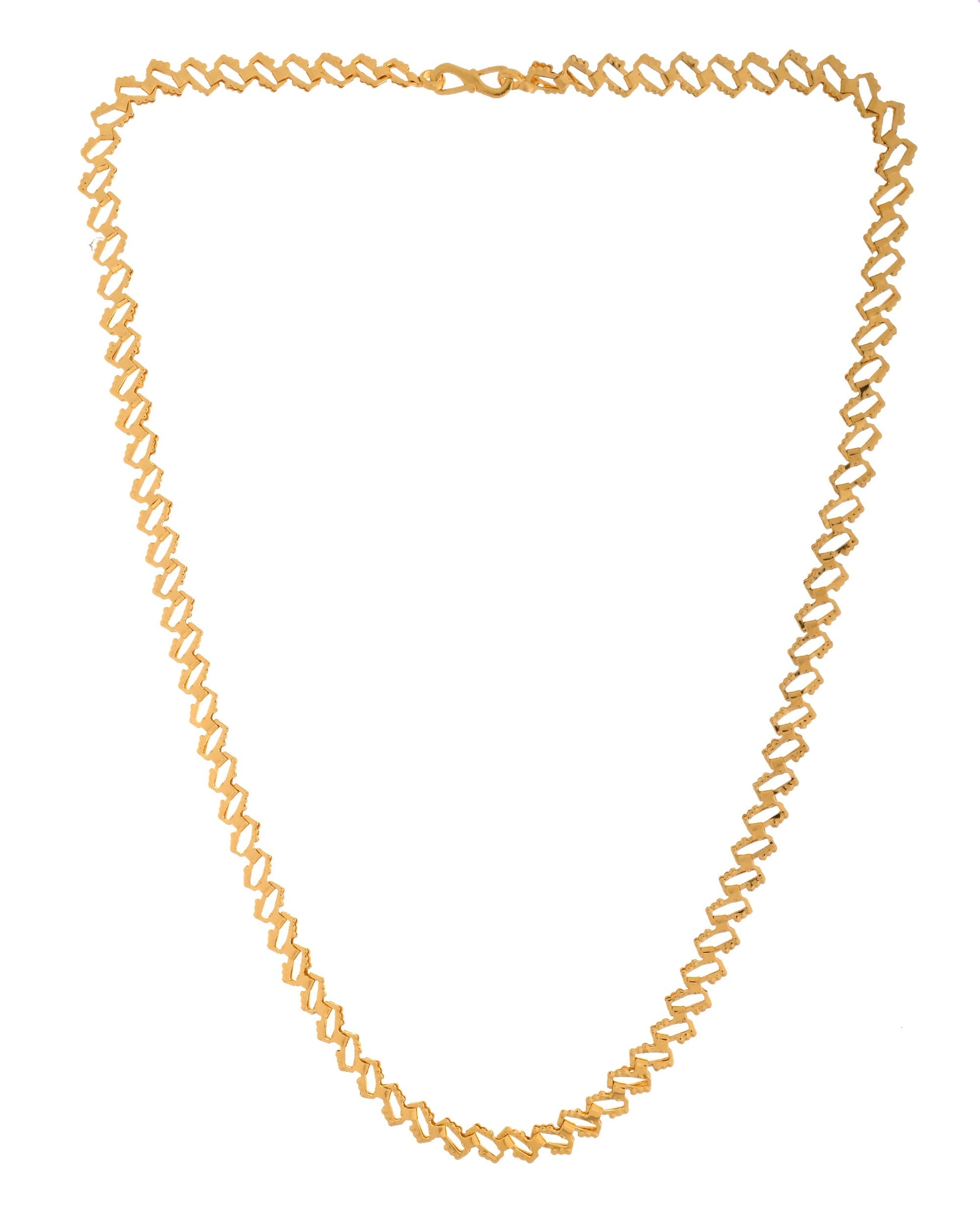 VOJ Gold Polished Designer Stainless Steel Chain For Women 