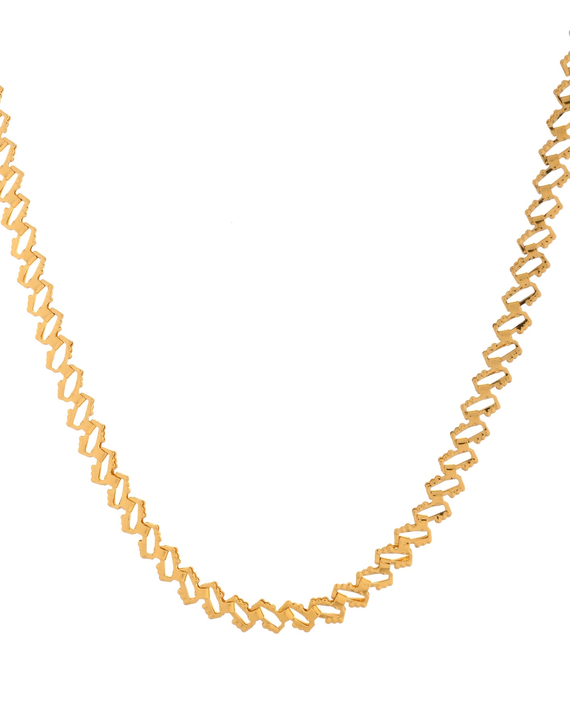 VOJ Gold Polished Designer Stainless Steel Chain For Women 