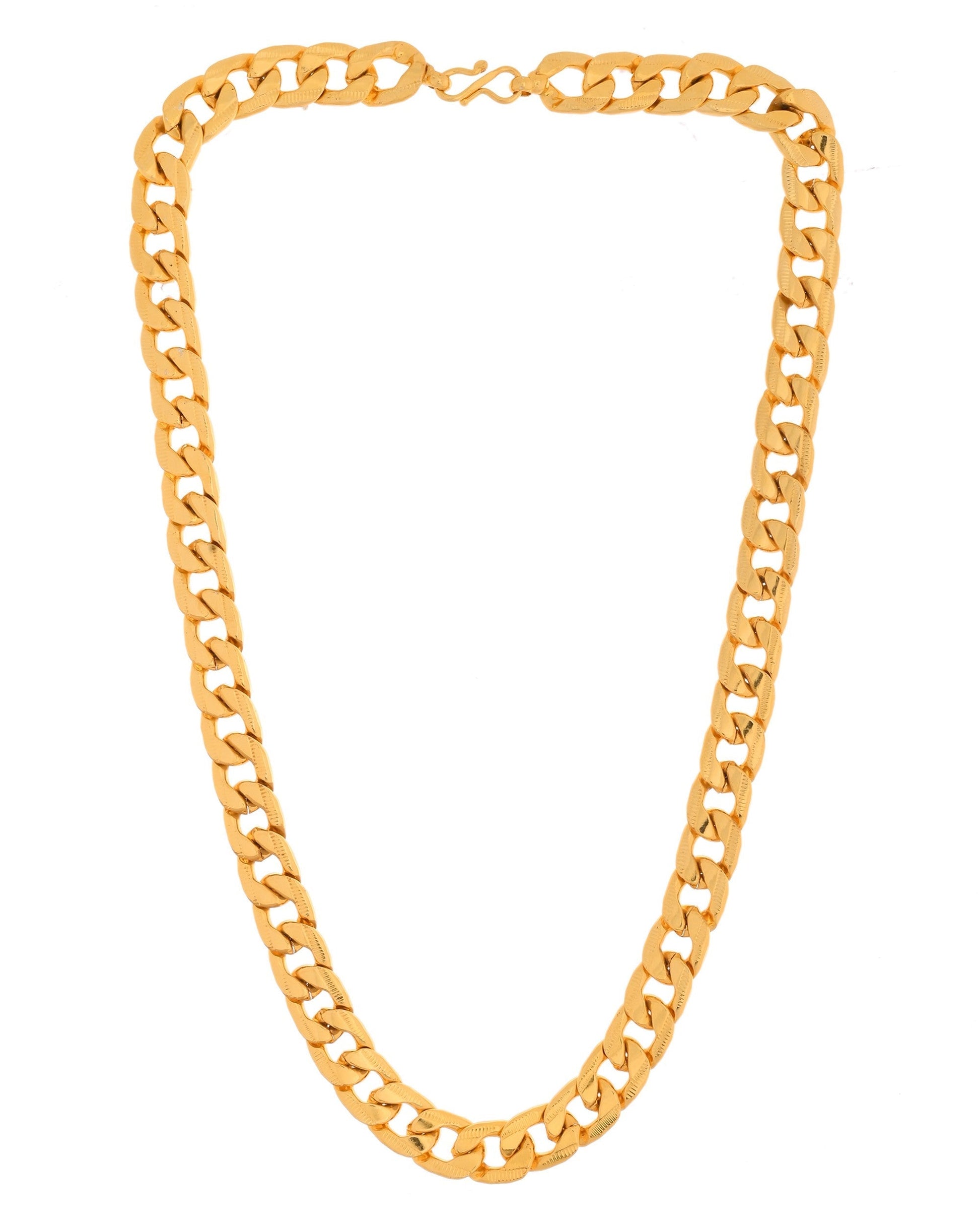 VOJ Gold Polished Stainless Steel Thick Linked Chain 