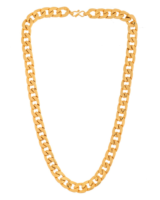 VOJ Gold Polished Stainless Steel Thick Linked Chain 
