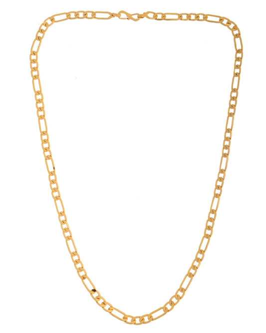 VOJ Gold Polished Minimal Linked Chain For Women 