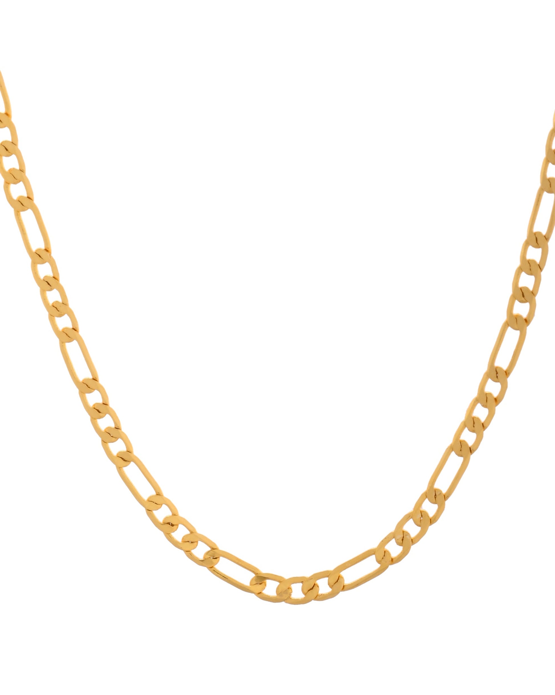 VOJ Gold Polished Minimal Linked Chain For Women 