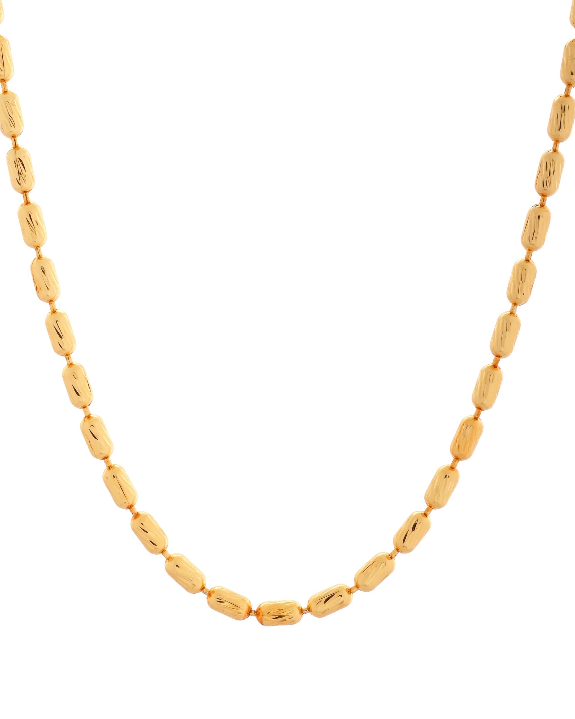 VOJ Gold Polished Stainless Steel Classic Chain 