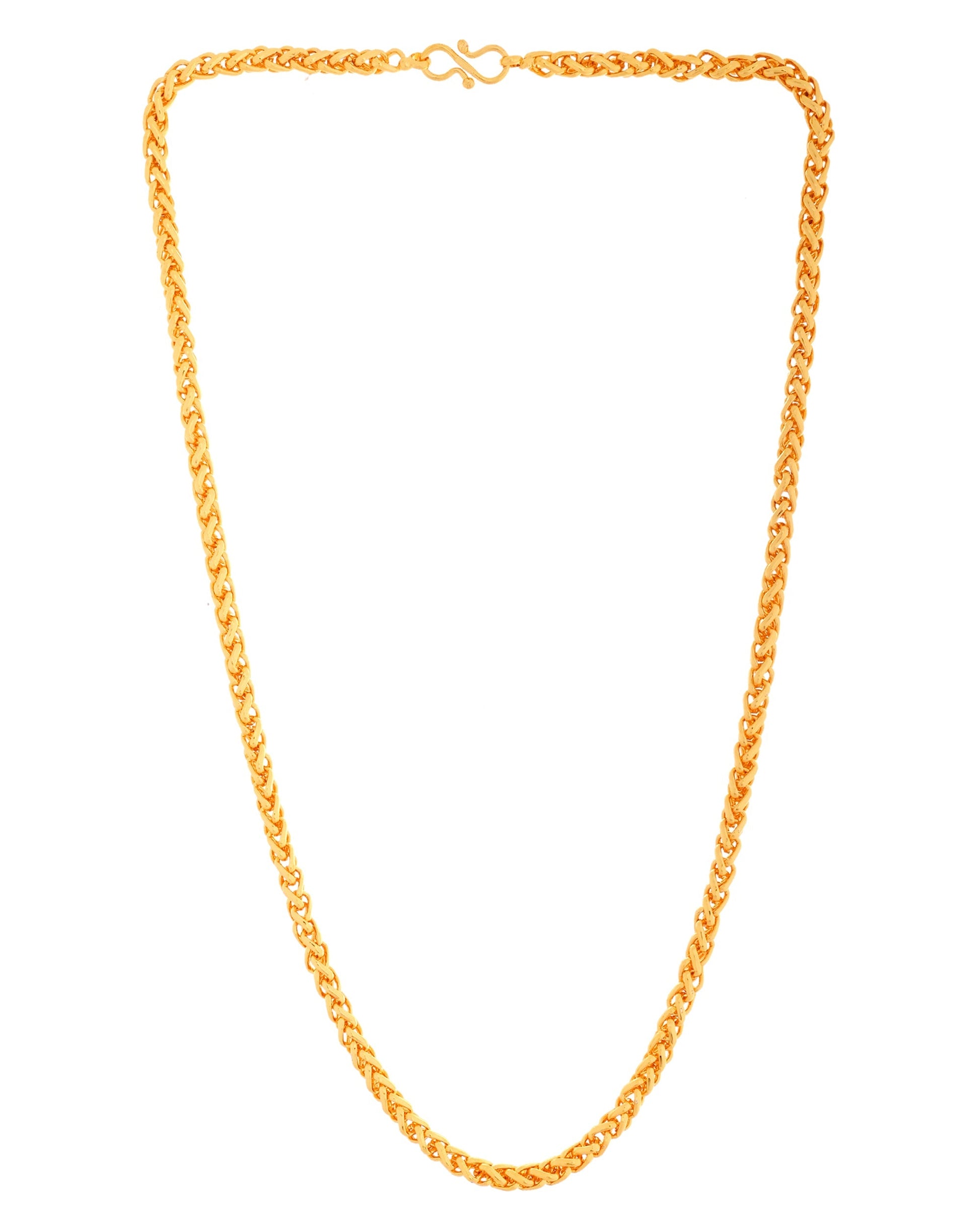 VOJ Men Gold Polished Round Classic Chain 